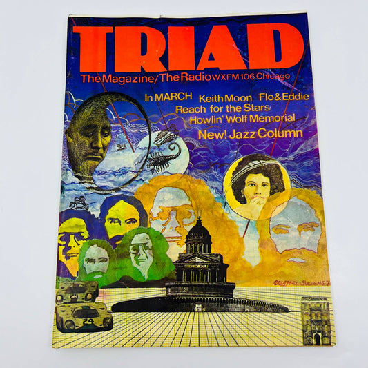 Triad Magazine March 1976 WXFM Chicago Vol 4 No 2 Keith Moon Flo & Eddie BA1