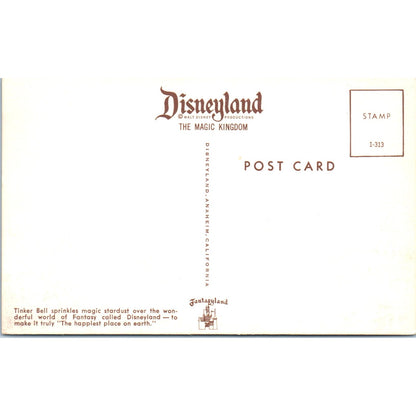 Disneyland Anaheim California Tinker Bell Fantasyland Original Postcard P3-4