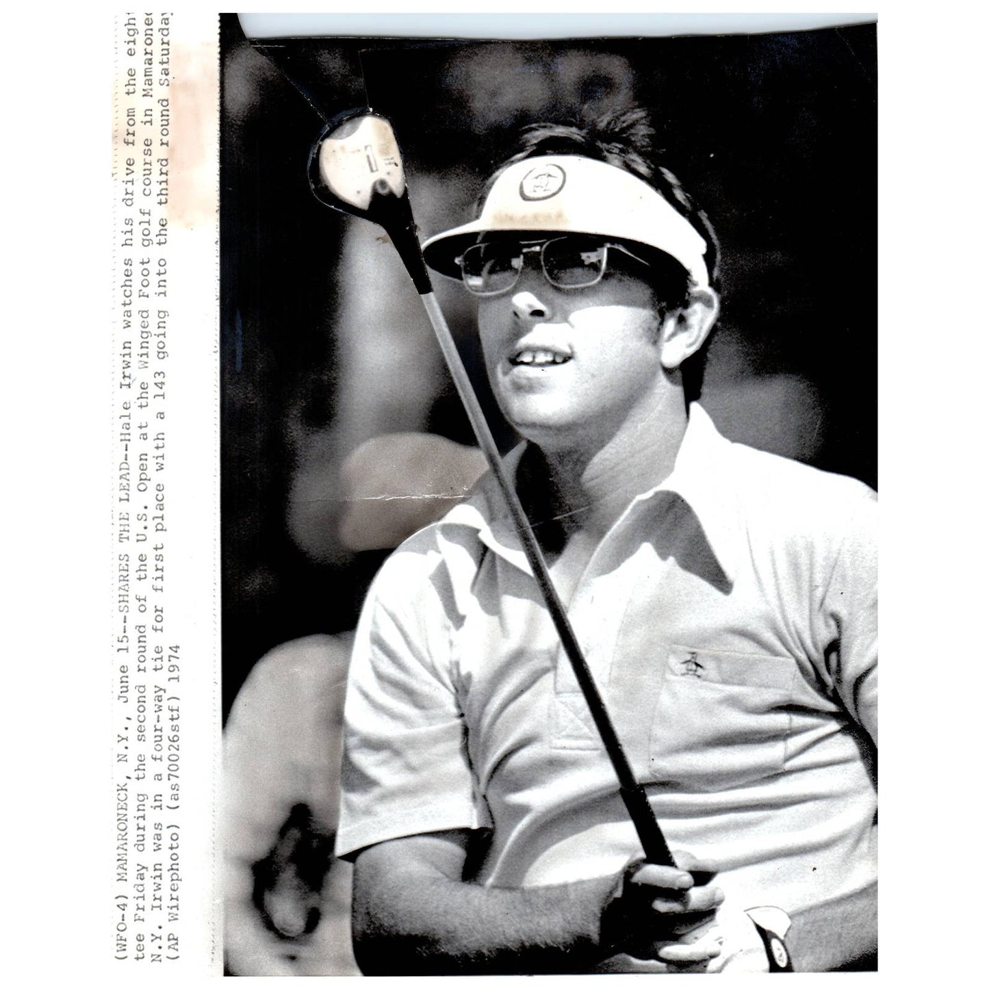 1974 Press Photo Golf Hale Irwin US Open Winged Foot Mamaroneck NY 7x9" AD2