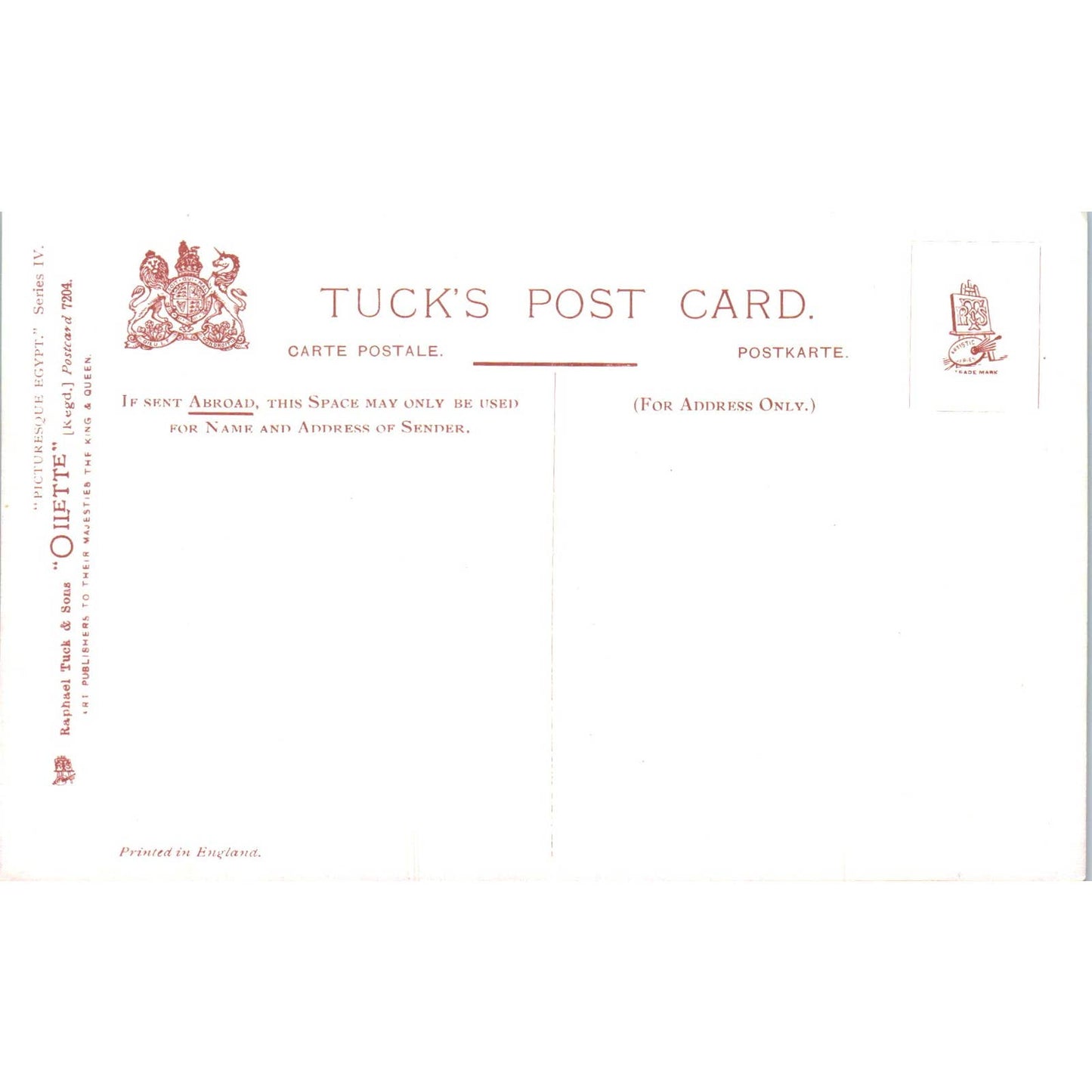 Egypt Children at Play Raphael Tuck Oilette Original Postcard TK1-P14