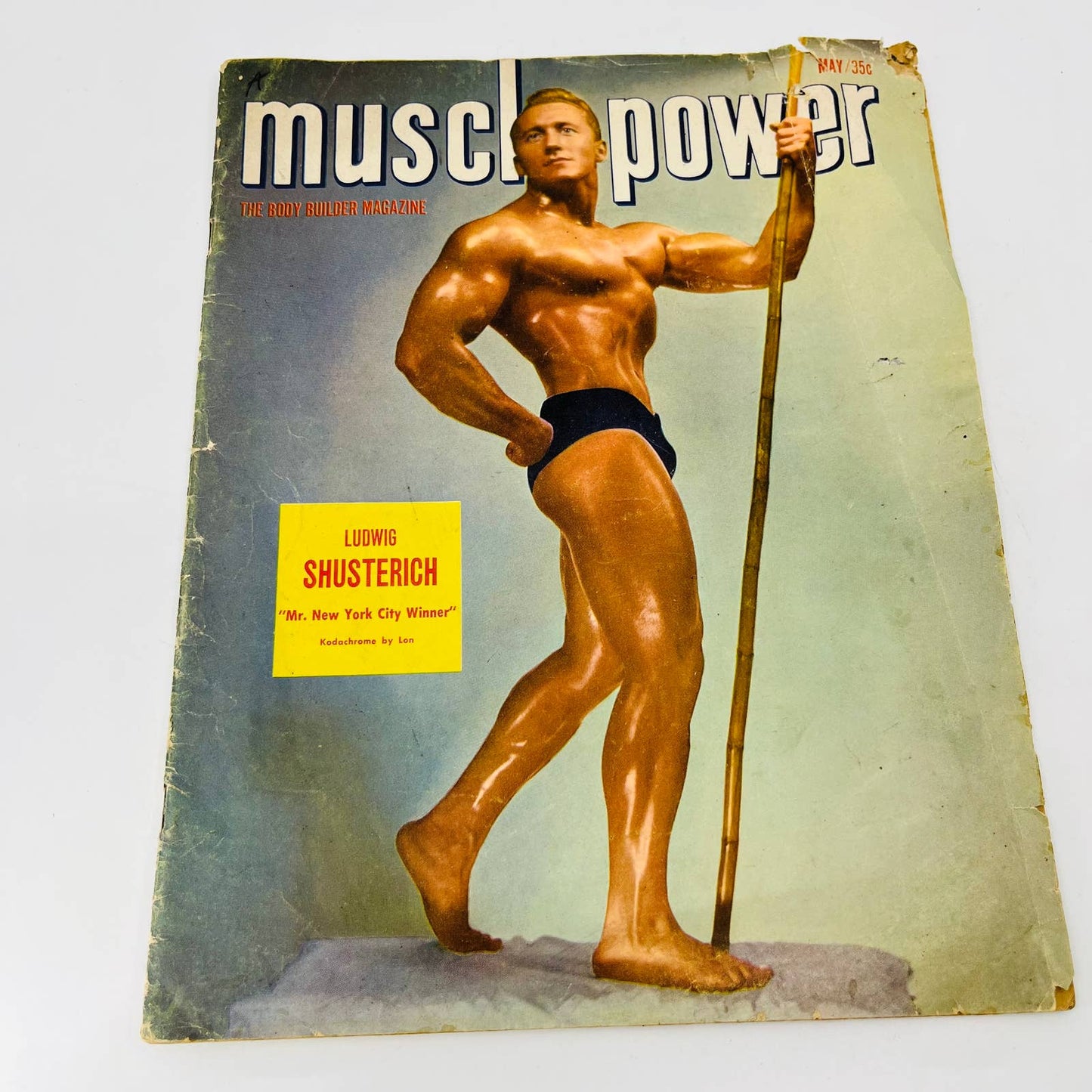 MUSCLE POWER May 1952 Body Building Magazine Ludwig Shusterich Mr. New York BA2