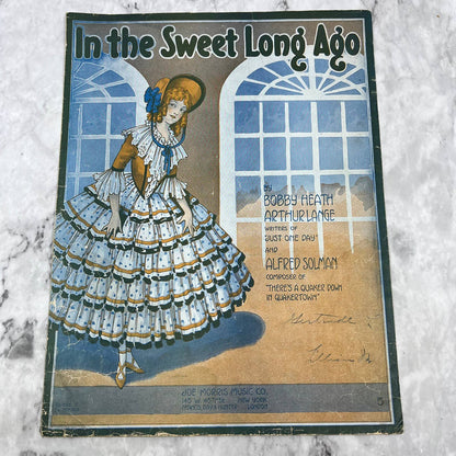 1916 Sheet Music In the Sweet Long Ago Bobby Heath Arthur Lange M1