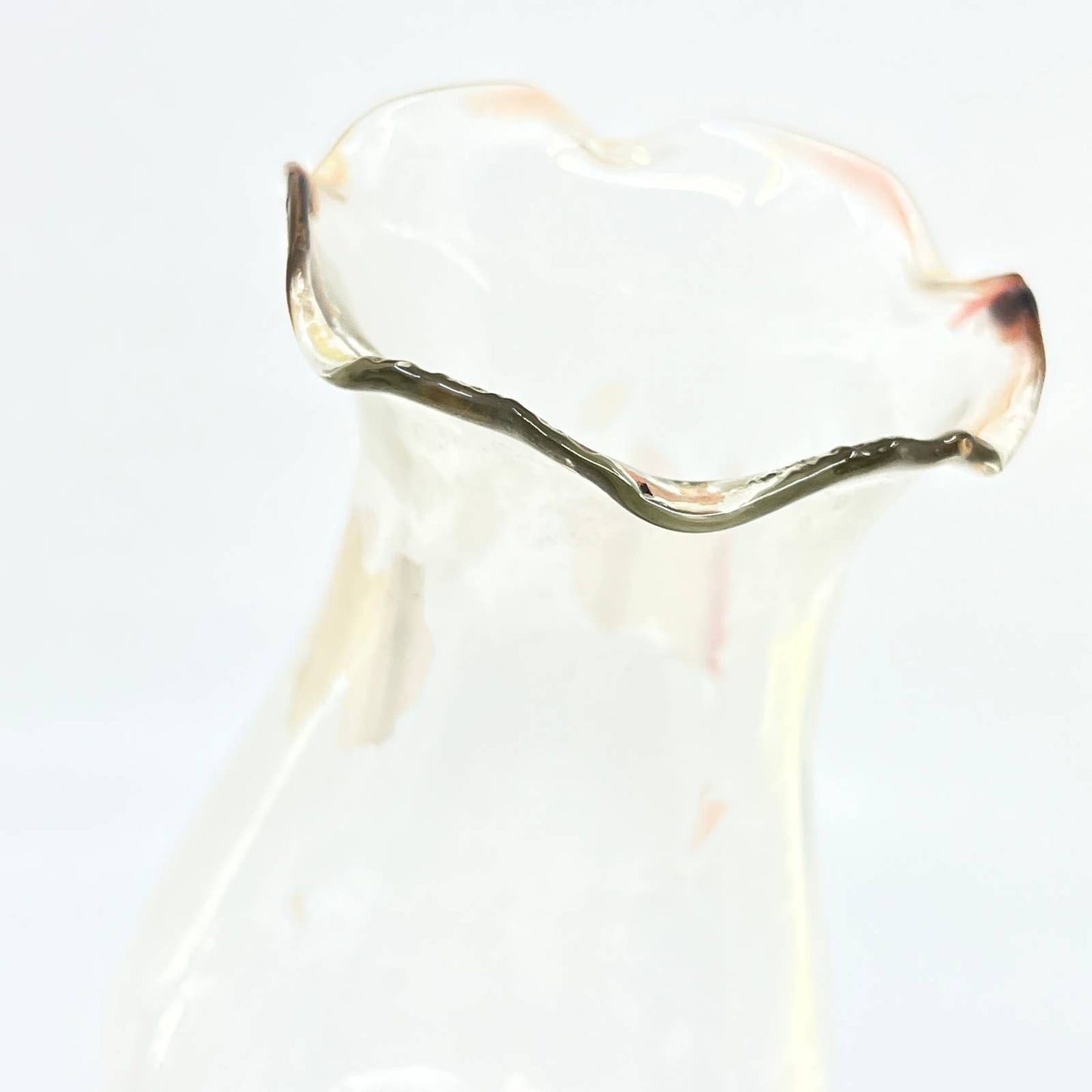 Vintage Red and Clear Glass Kerosene Oil Lamp 10" TC7