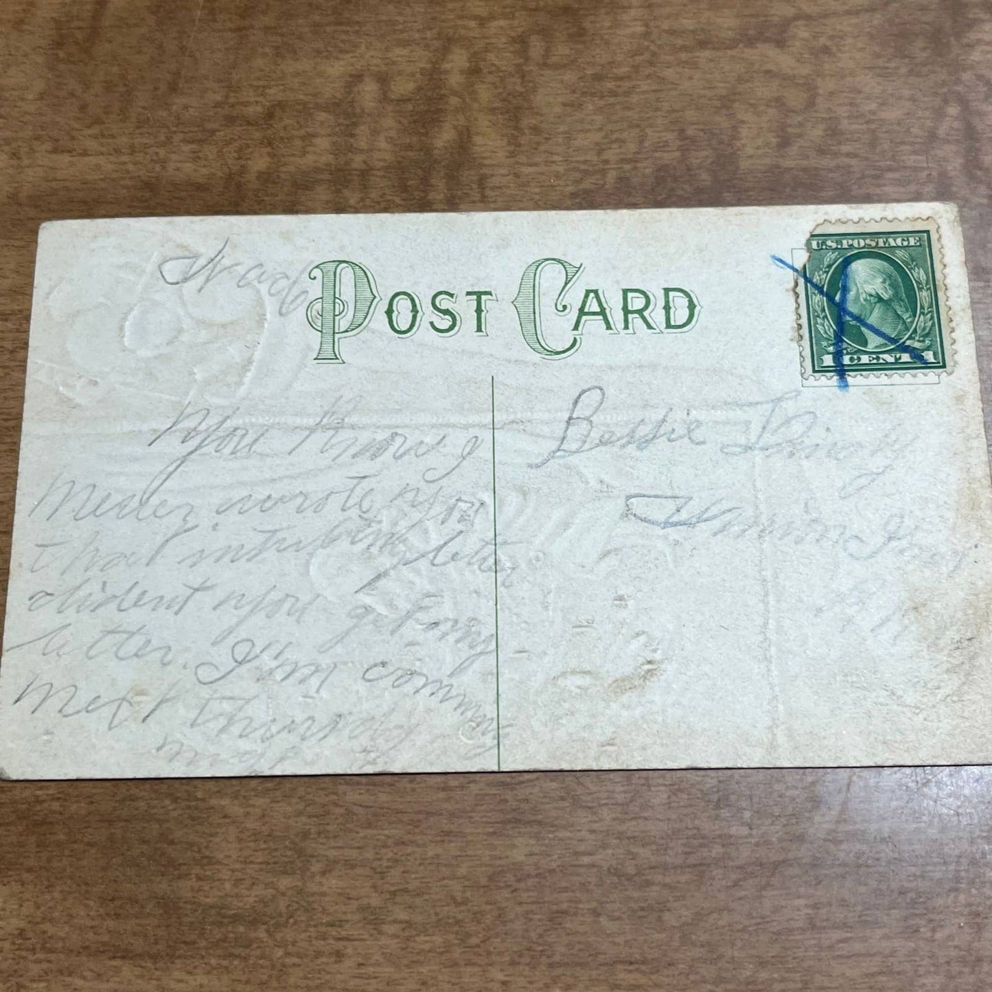 c1910 Embossed Christmas Eve Tree & Stocking Christmas Greetings Postcard PA2