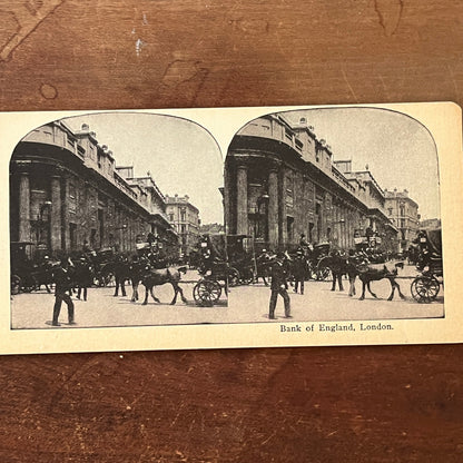 Bank of England, London Antique Stereoview Card H2-3
