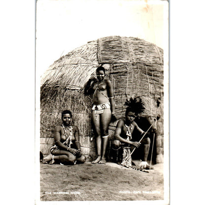 Antique RPPC Postcard The Warriors Home Native Africans Photo SE5