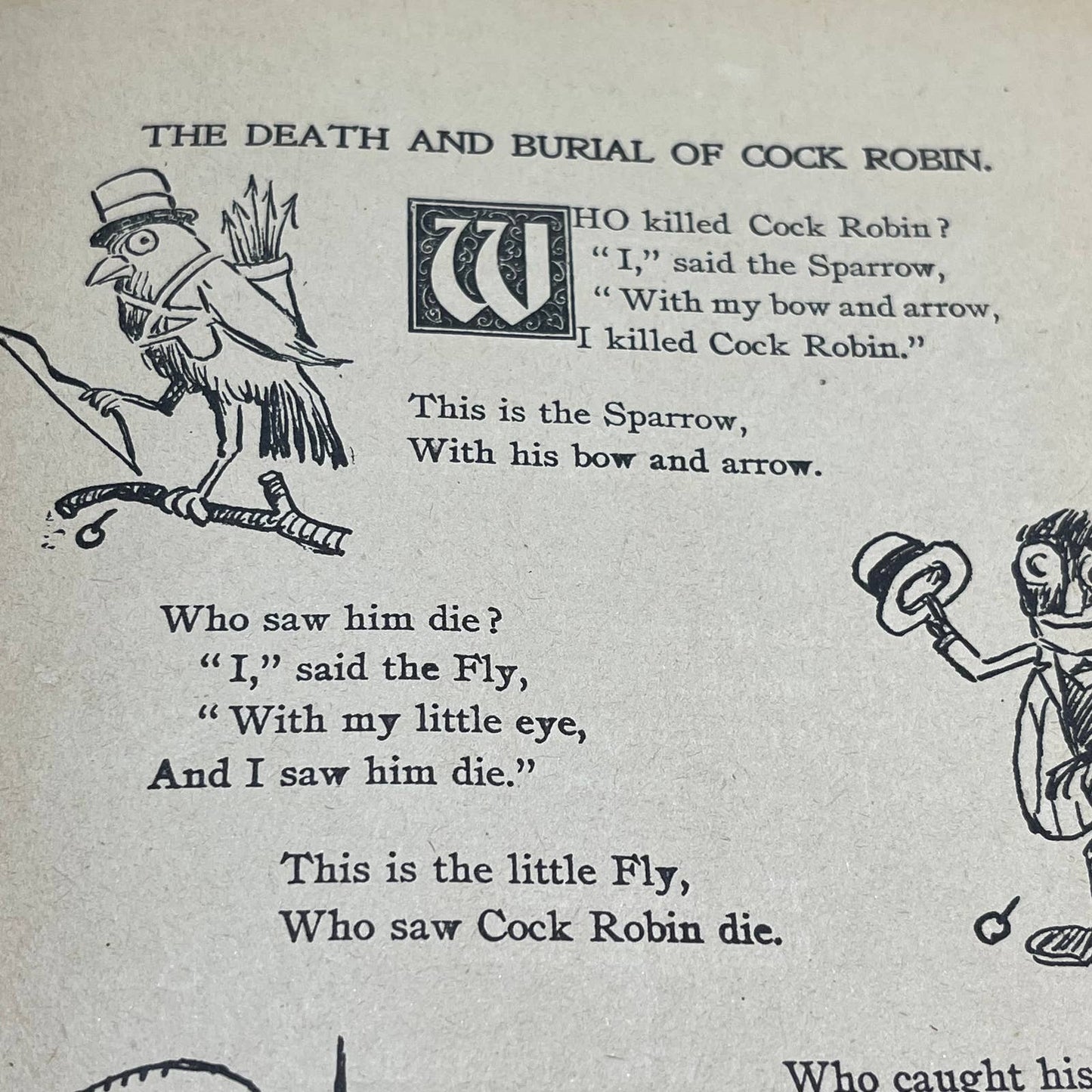 Antique Victorian 1901 Book Mother Goose Rhymes Funny Pictures For Little Folks