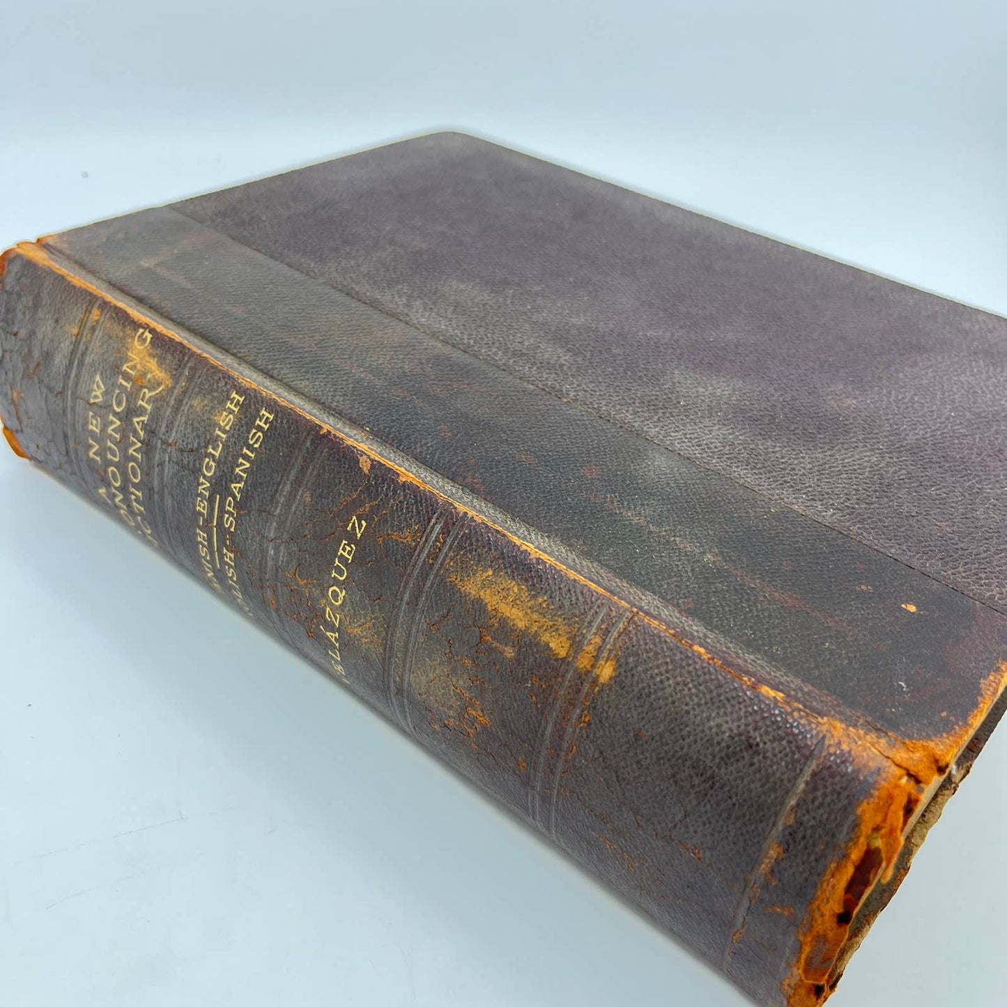 1900 A New Pronouncing Dictionary of Spanish & English Languages Velazquez TF1