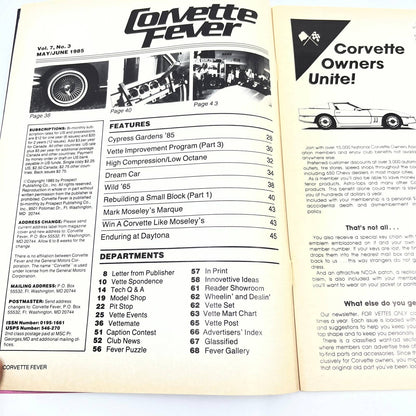 1985 May/June Corvette Fever Magazine High Compression/Low Octane TG1