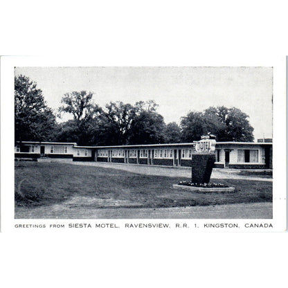 Siesta Motel Ravensview R.R. 1 Kingston Canada - Original Postcard TJ7-RP2