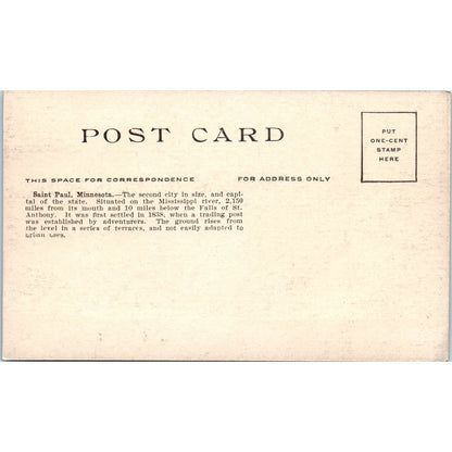 St. Paul Minnesota Mississippi River View c1910 Original Postcard P1-12