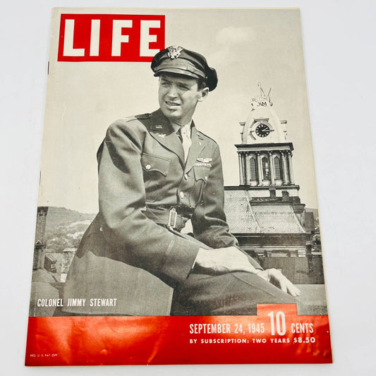 Life Magazine Sept 24 1945 WWII Jimmy Stewart Atomic Bomb Salvador Dali NICE