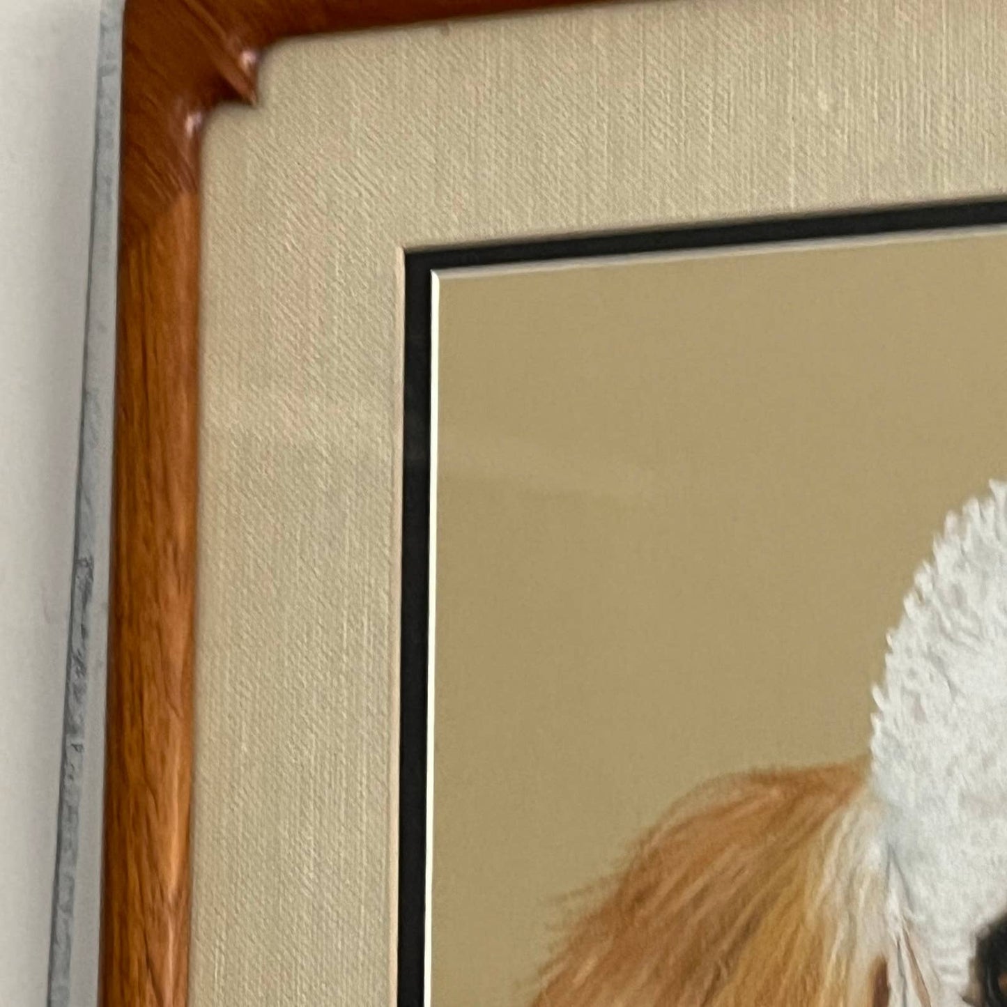Original Large Framed Art Painting 17x21" Poodle "Shamee" Signed Heiffer