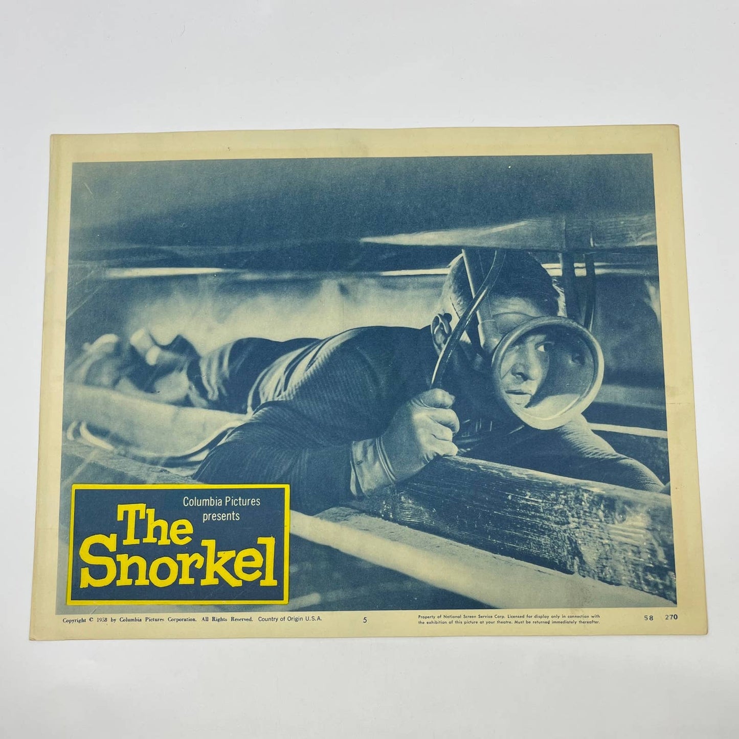 THE SNORKEL original 1958 HAMMER Lobby Card PETER VAN EYCK 11x14 #5 FL3