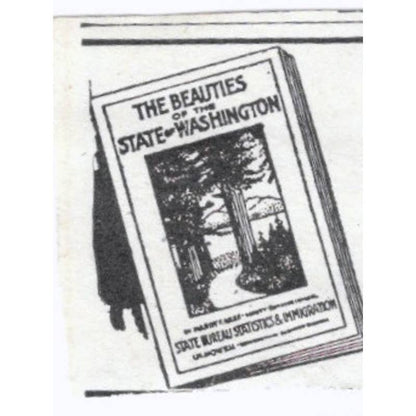 State of Washington Free Tourist Book I.M. Howell Olympia WA - 1903 Ad TJ7-S9