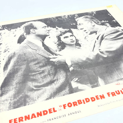 1952 Fernandel Forbidden Fruit Francoise Arnoul Lobby Card FL4