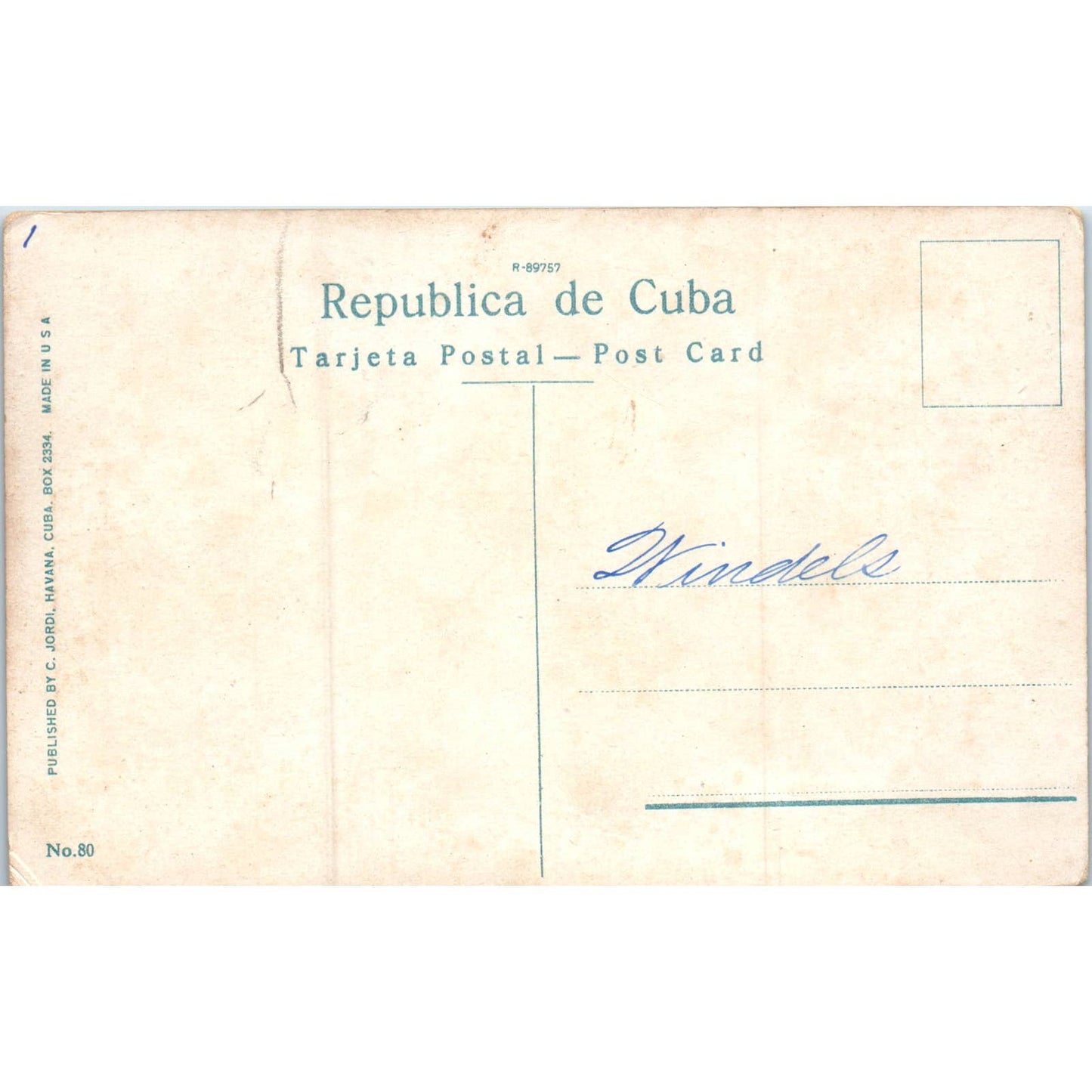 Columbus Park Monte Avenue c1910 Havana Cuba Original Postcard TK1-P16