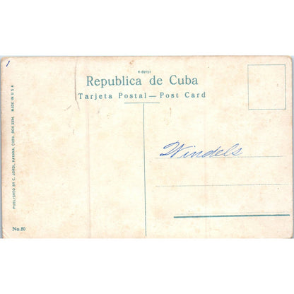 Columbus Park Monte Avenue c1910 Havana Cuba Original Postcard TK1-P16