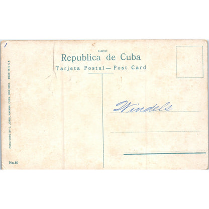Columbus Park Monte Avenue c1910 Havana Cuba Original Postcard P3-1