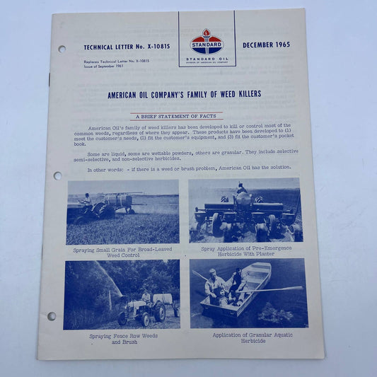 1965 Standard Oil American Oil Company's Family of Weed Killers Booklet TH8