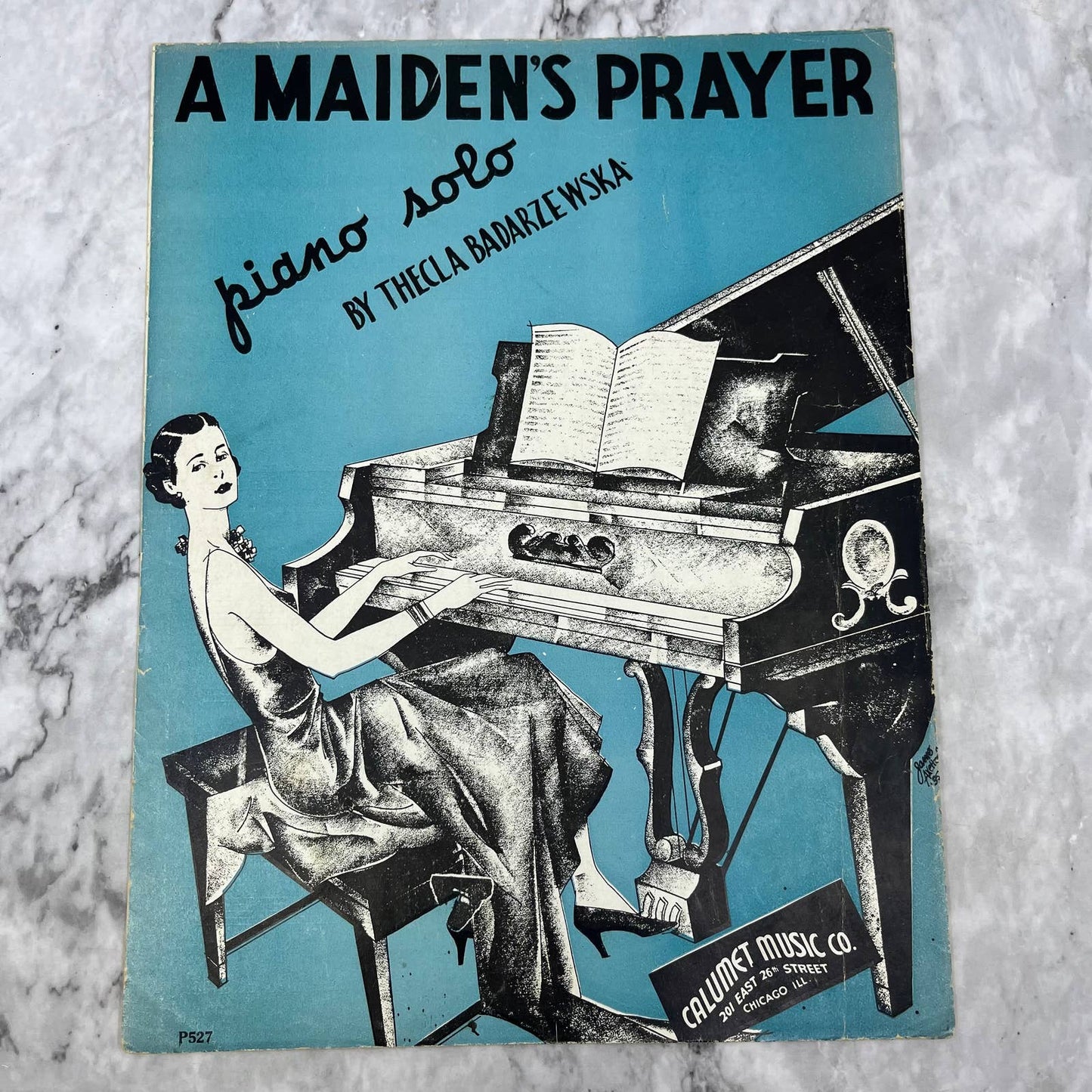 Vintage Sheet Music A Maidens Prayer Piano Solo Thecla Badarzewska TI1