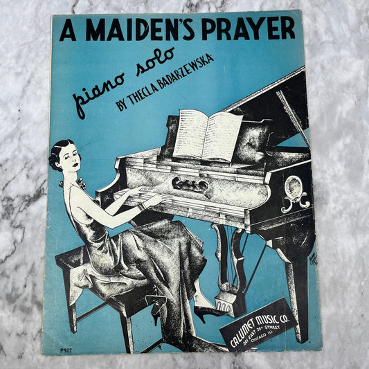 Vintage Sheet Music A Maidens Prayer Piano Solo Thecla Badarzewska V39-3
