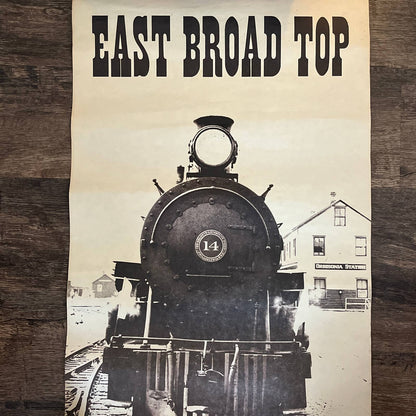 Vintage Poster East Broad Top Railroad Locomotive  19x31" RU1