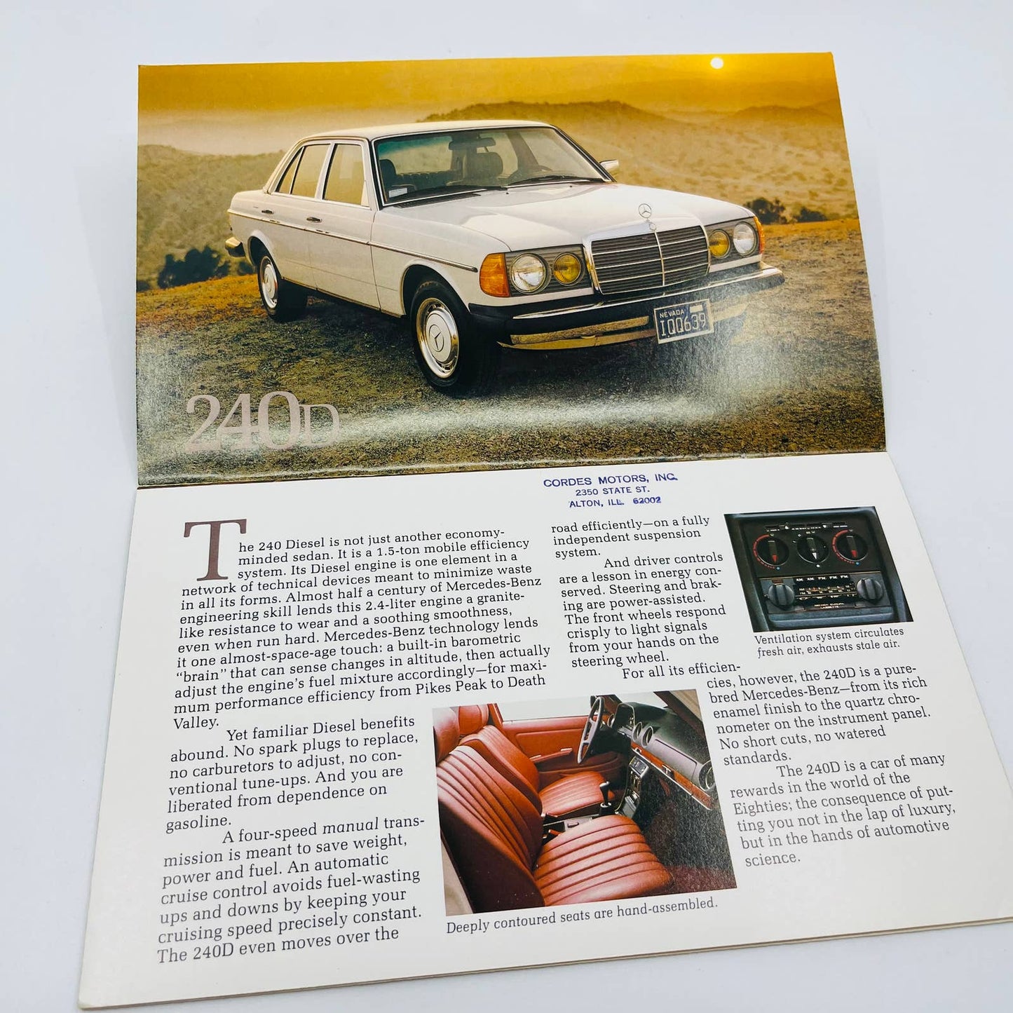 1981 Mercedes-Benz Sales Brochure 240D 280E 200CE 300D 300CD 300TD 300SD SEL BA1