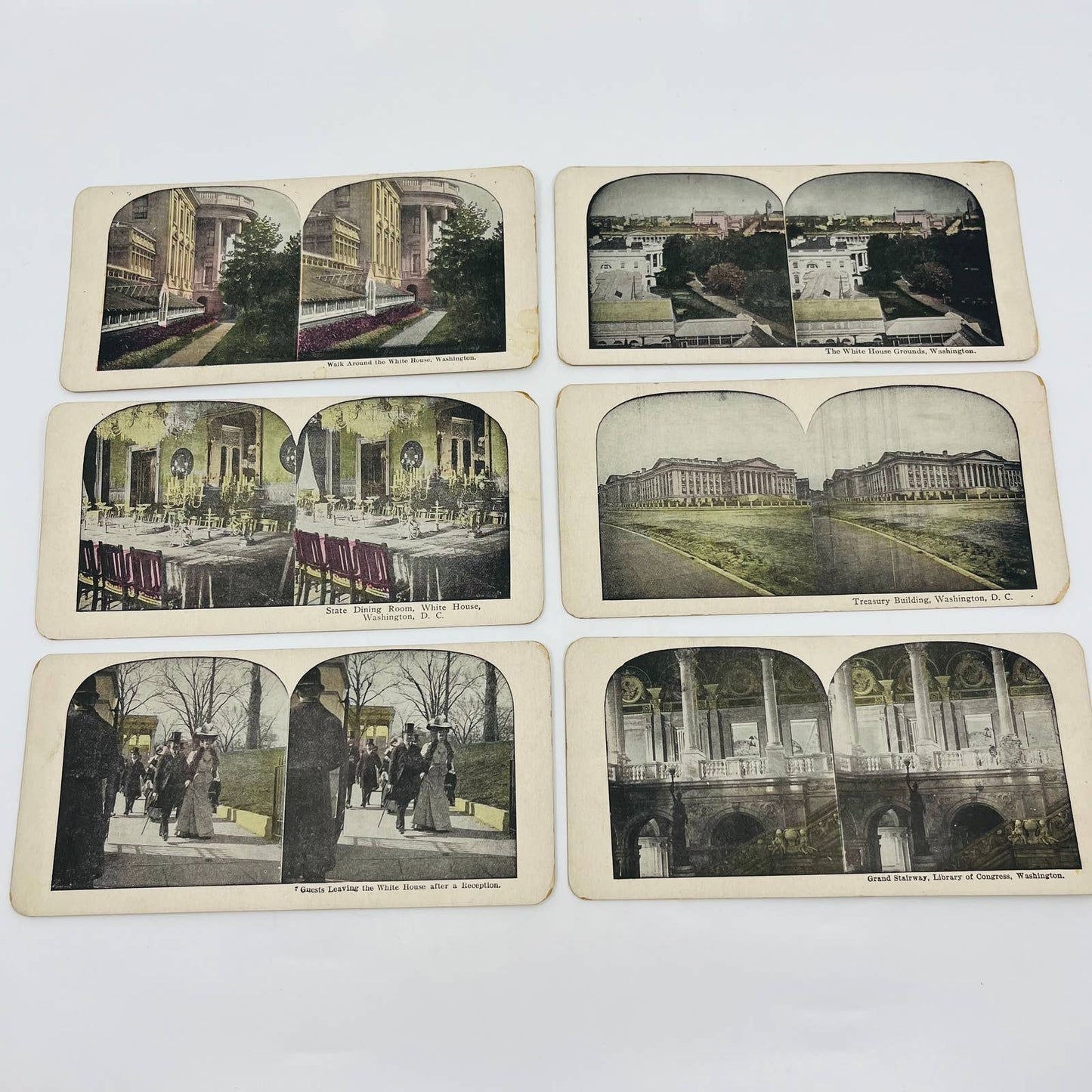 c1890 Lot of 6 Stereoview Cards Pictures US CAPITOL WASHINGTON DC TA7-23