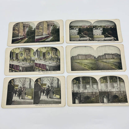 c1890 Lot of 6 Stereoview Cards Pictures US CAPITOL WASHINGTON DC TA7-23