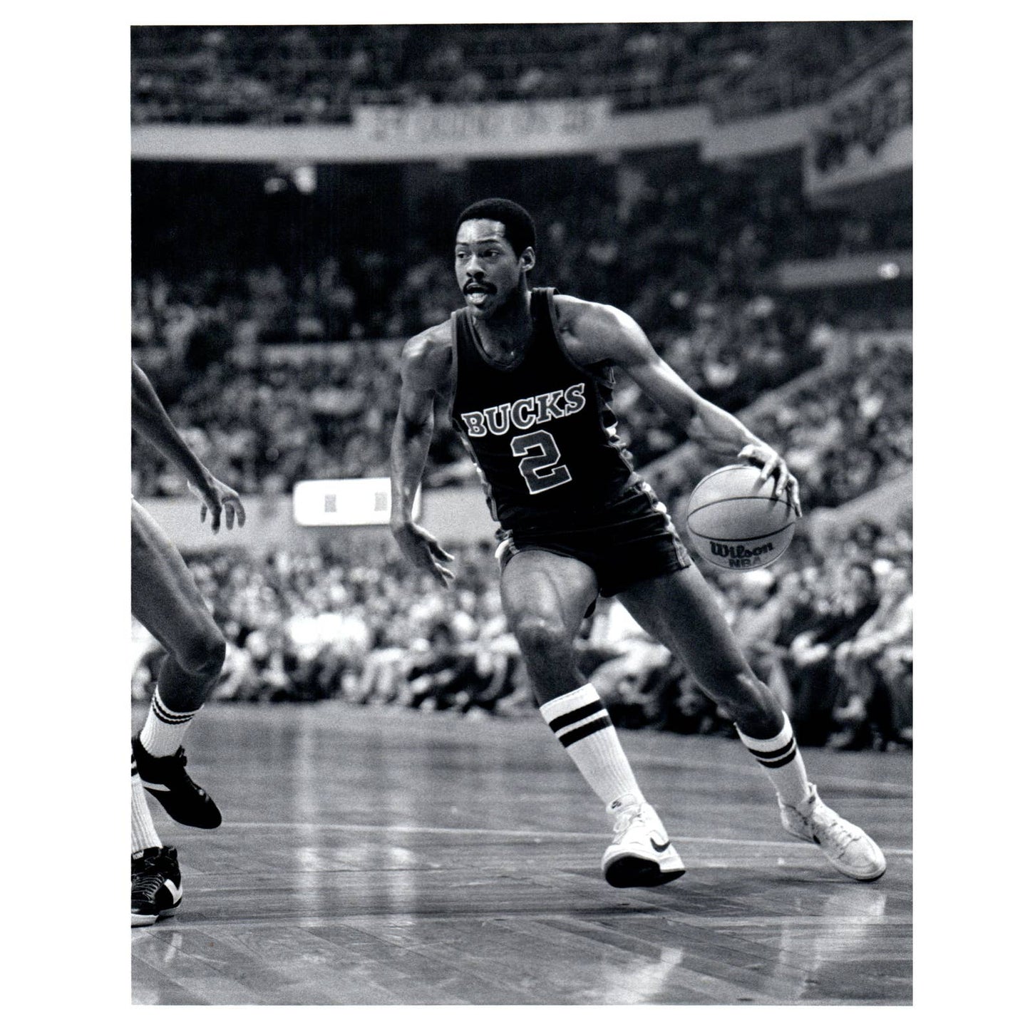 1982 Press Photo Basketball NBA Milwaukee Bucks Junior Bridgeman 8x10" AD3