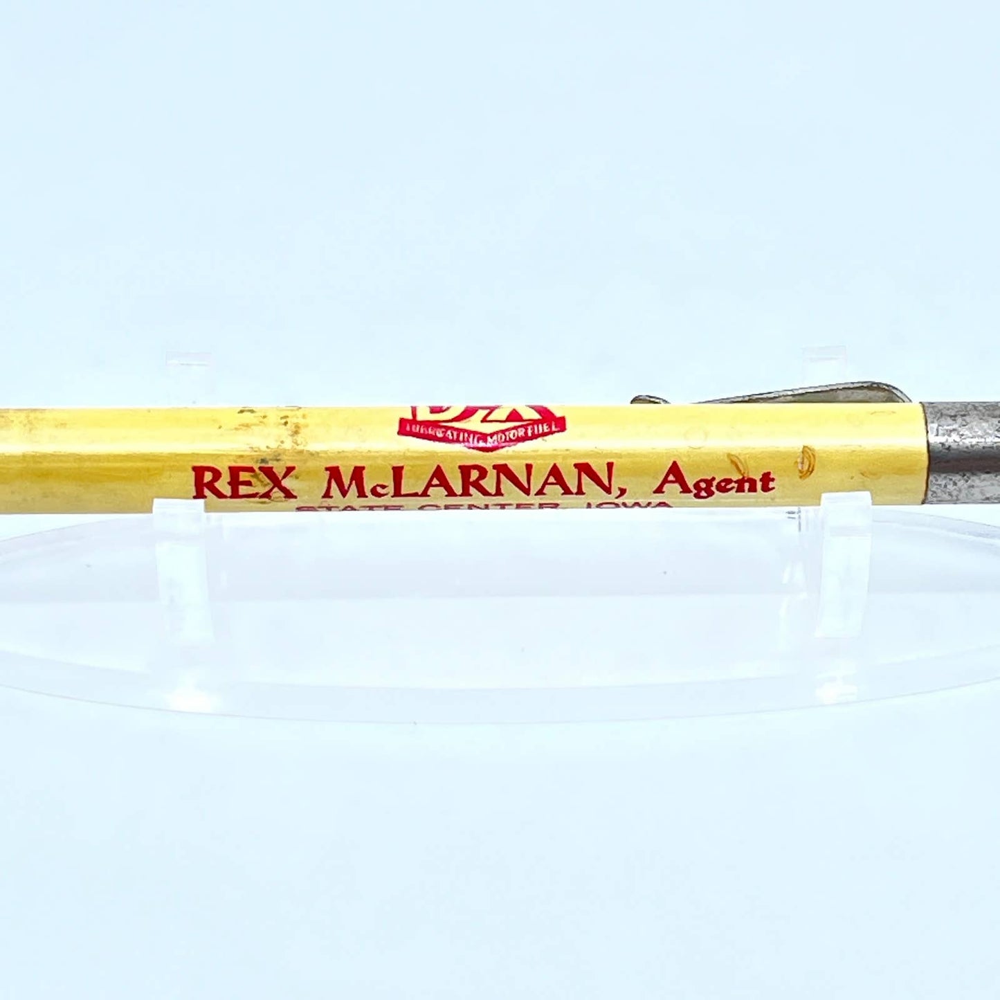 Vintage Mechanical Pencil DX Motor Fuel Rex McLarnan State Center IA SD7