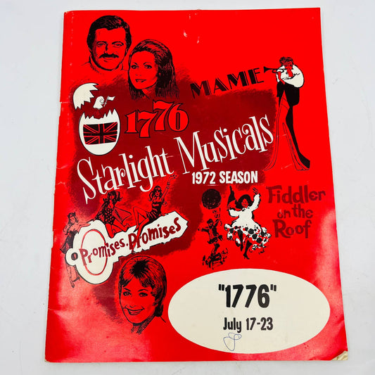 Starlight Musicals 1972 Season “1776” Program Guide Preview Magazine BA4