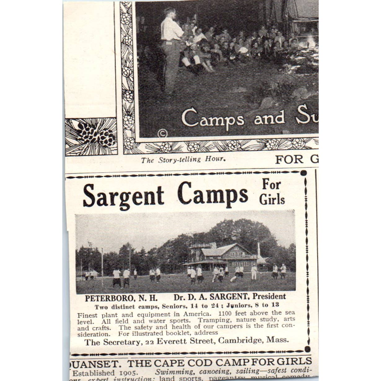 c1920 Harper's Magazine Ad Rockford College for Women Julia H. Gulliver IL EA3-4