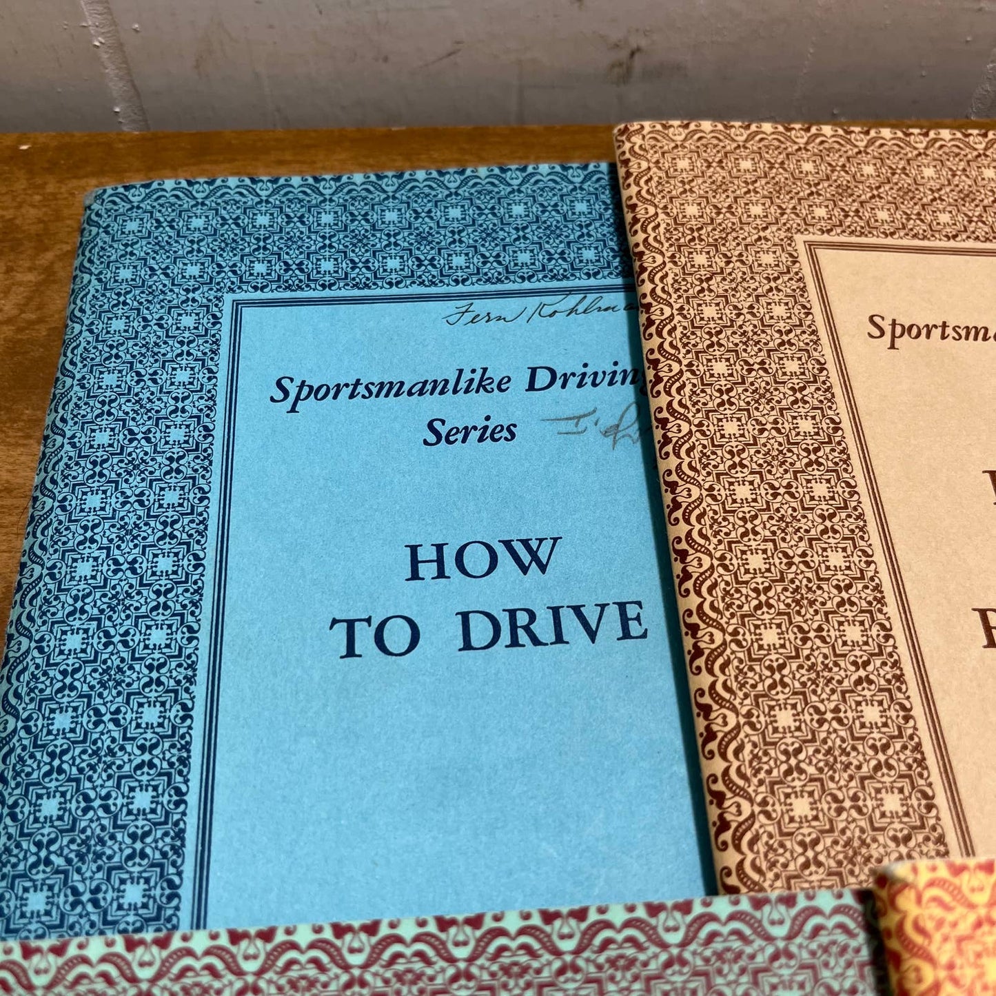 RARE Set of 4 Sportsmanlike Driving Series 1942 Drivers Instruction Manuals TH4