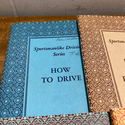 RARE Set of 4 Sportsmanlike Driving Series 1942 Drivers Instruction Manuals TH4