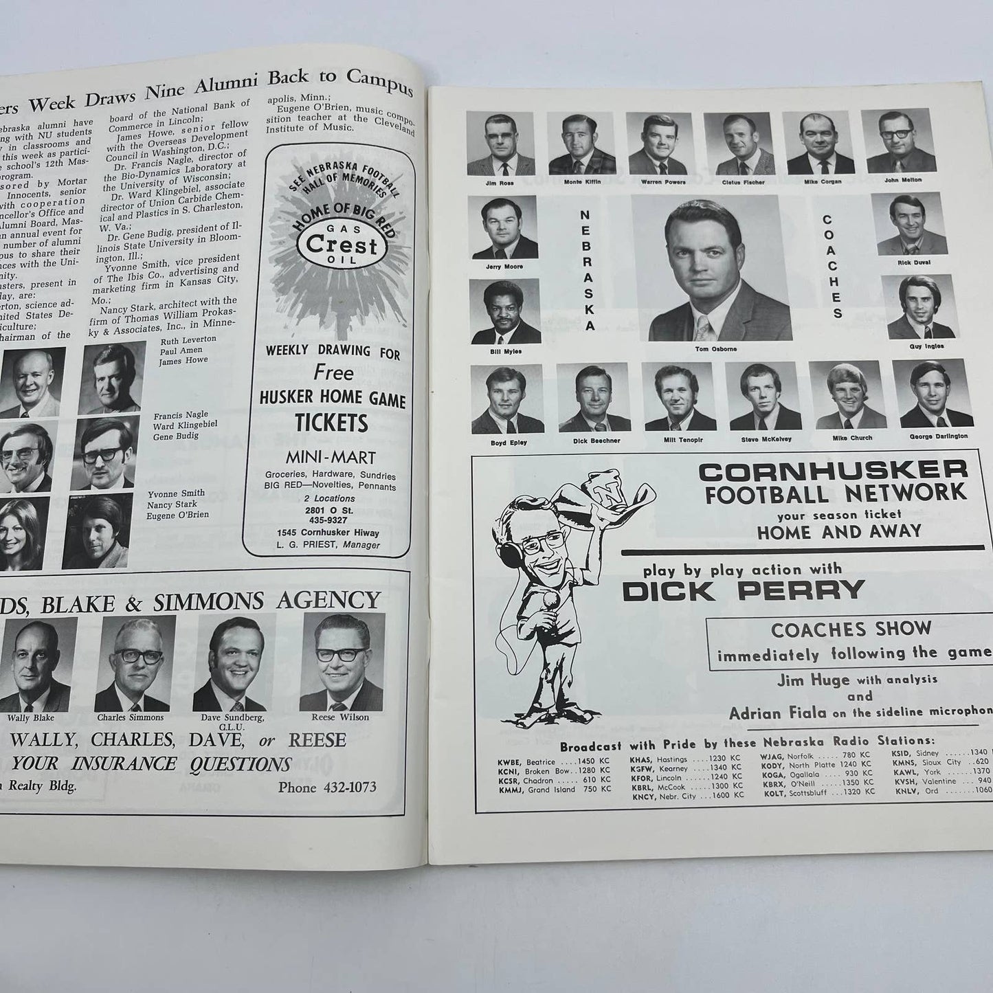 1975 Nebraska Cornhuskers vs. Iowa State GameDay Football Program TH7