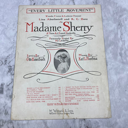 EVERY LITTLE MOVEMENT MADAME SHERRY sheet music 1910 Hauerbach Karl Houston V41-1
