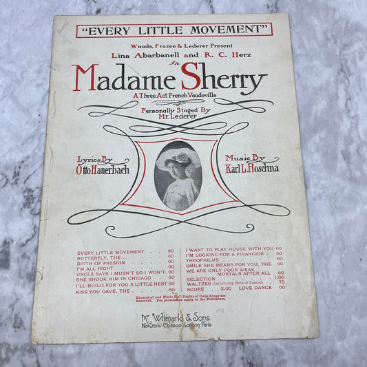 EVERY LITTLE MOVEMENT MADAME SHERRY sheet music 1910 Hauerbach Karl Houston V41-1