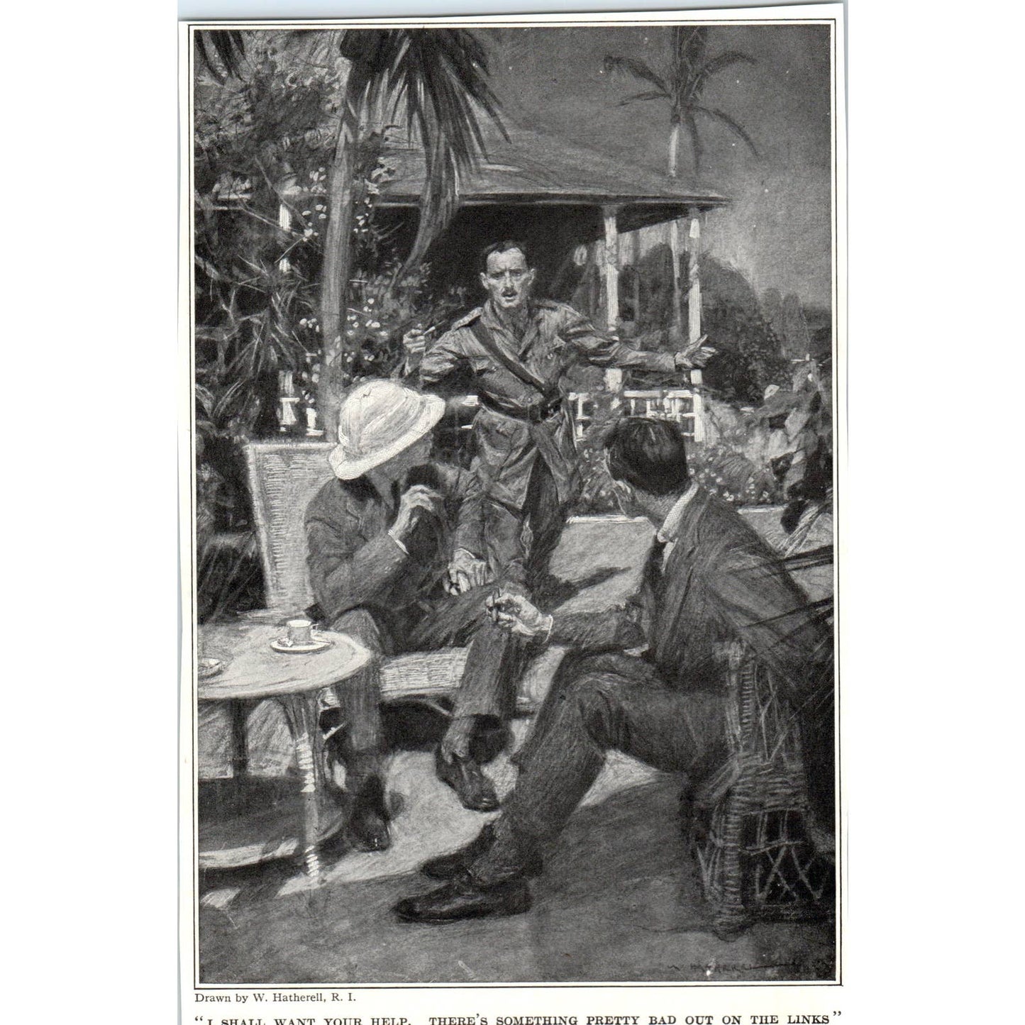 c1920 Harper's Print Lithograph -W. Hatherell I shall Want Your Help. TD8-H1