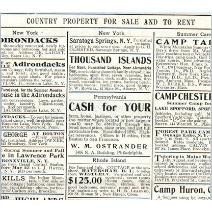 Camp Nordrach Rest Cure Sanitarium Phoenicia NY - 1903 Original Ad TJ7-L