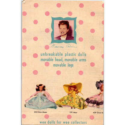 Nancy Ann Storybook Dolls Advertising Leaflet Unbreakable Plastic Dolls B6