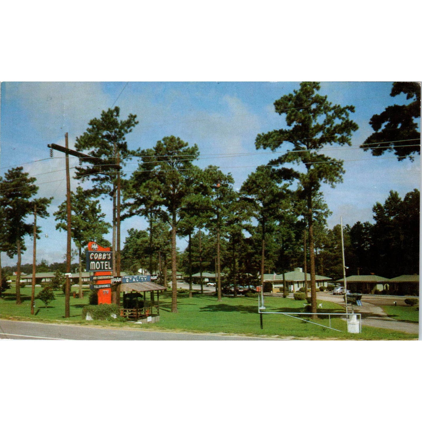 Cobb's Motel & Restaurant Rocky Mount NC HJ & RV Cobb Original Postcard TK1-P1