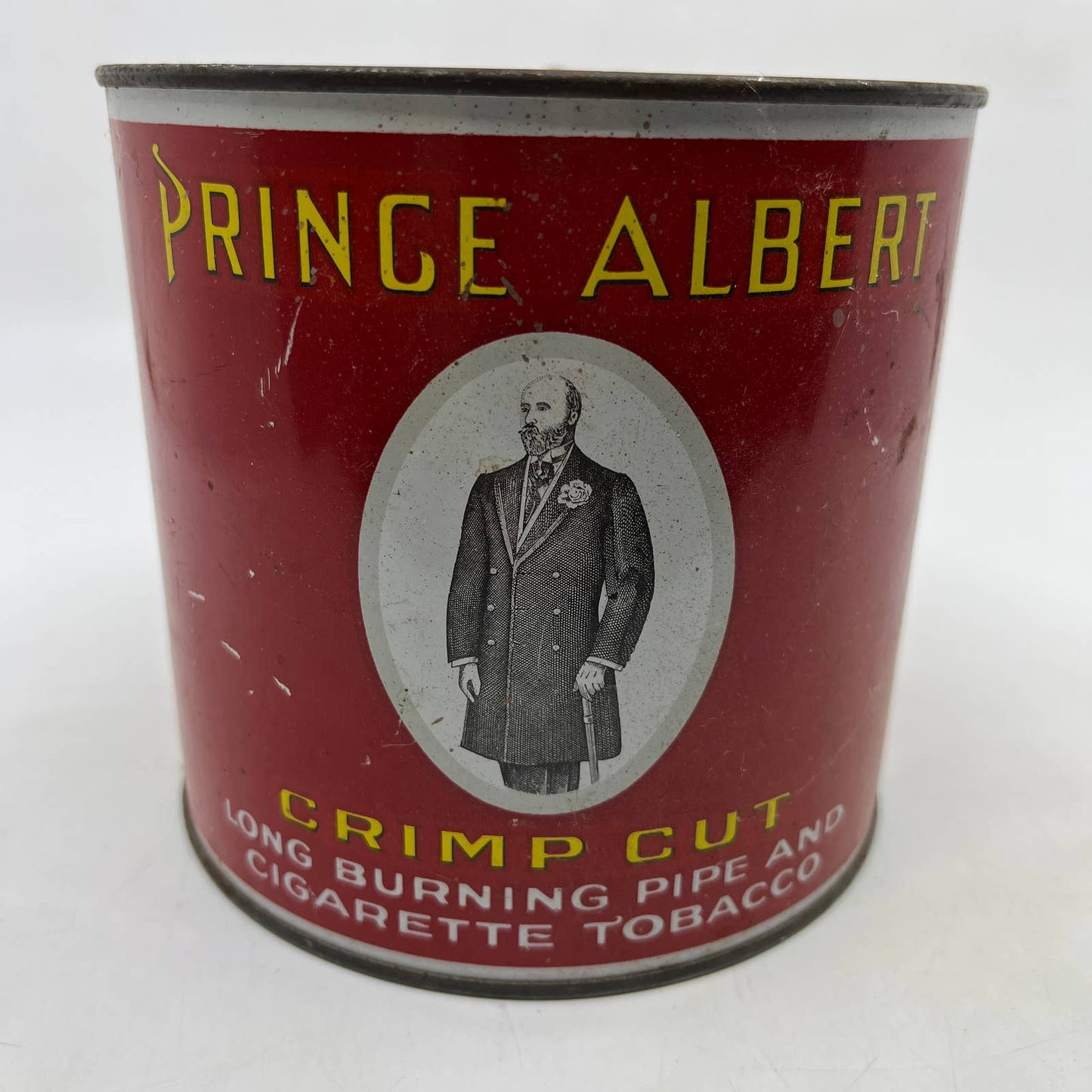 Vintage Prince Albert Pipe And Cigarette Tobacco Tin  Empty 14oz w/ Opener TI2