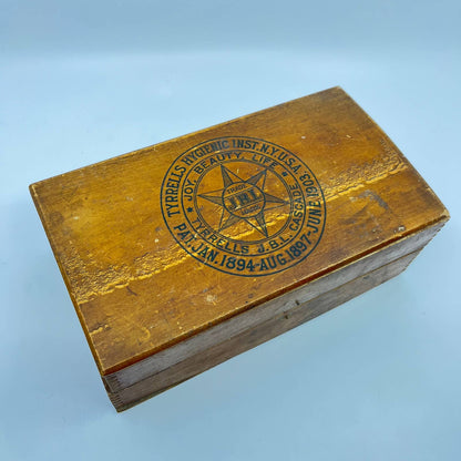 1903 Tyrrells Hygenic Inst. JBL Cascade Quack Medicine Wood Box TE1-2
