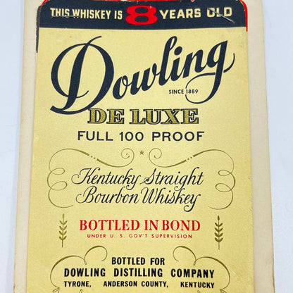 Dowling Deluxe Bourbon Whiskey Label Set of 3 Dowling Distilling Co Tyrone KY