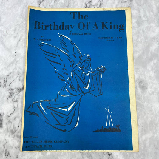 Vintage Sheet Music - The Birthday of a King Christmas Song W.H. Neidlinger TH5