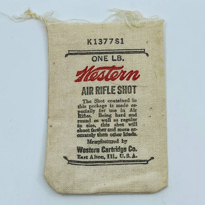 Vintage Western Air Rifle Shot CANVAS BAG East Alton Illinois SA7