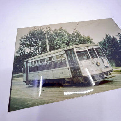 Vintage Large Photograph of Trolley Streetcar 414 Fulton 8x12” FL3