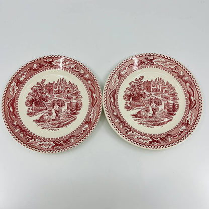 1960s Memory Lane Royal Ironstone Underglazed Saucer HARVEST 6” Set of 2 TD1